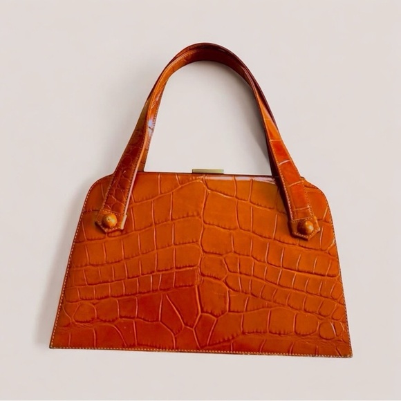 Nordstrom Handbags - Nordstrom Leather Alligator Print Structured Bag